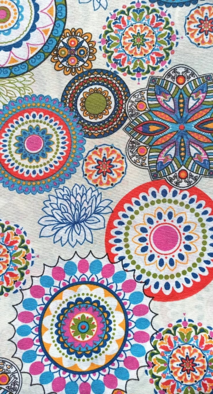 Loneta Mandala Colores - tela estampada ancho 2,80m