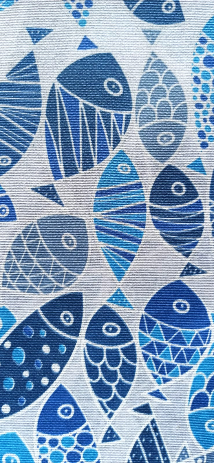Loneta Peces Azules - tela estampada ancho 2,80m