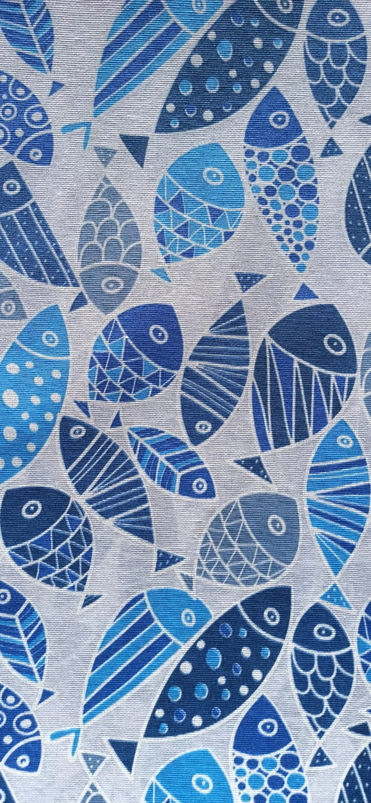 Loneta Peces Azules - tela estampada ancho 2,80m