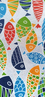 Loneta Peces Colores - tela estampada ancho 2,80m