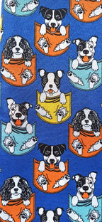 Loneta Perritos en Bolsillos - tela estampada ancho 2,80m