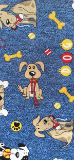 Loneta Perritos y Huesos - tela estampada ancho 2,80m