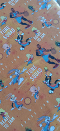 Retal de algodón estampado Looney Tunes Space Jam - 0,55 x 1,40 m