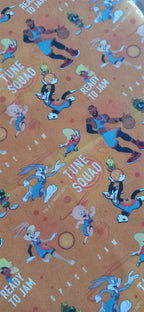 Retal de algodón estampado Looney Tunes Space Jam - 0,55 x 1,40 m