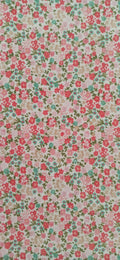 Retal de piqué estampado flores tonos rosas - 1,35 x 1,50 m