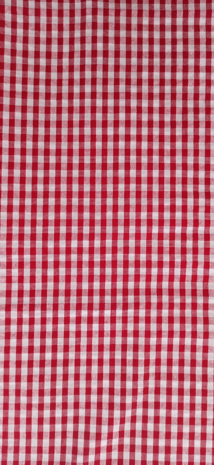 Tela vichy seersucker rojo y blanco 5 mm - ancho 1,48 m"