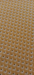 Retal de algodón estampado soles amarillo mostaza - 0,50 x 1,50 m