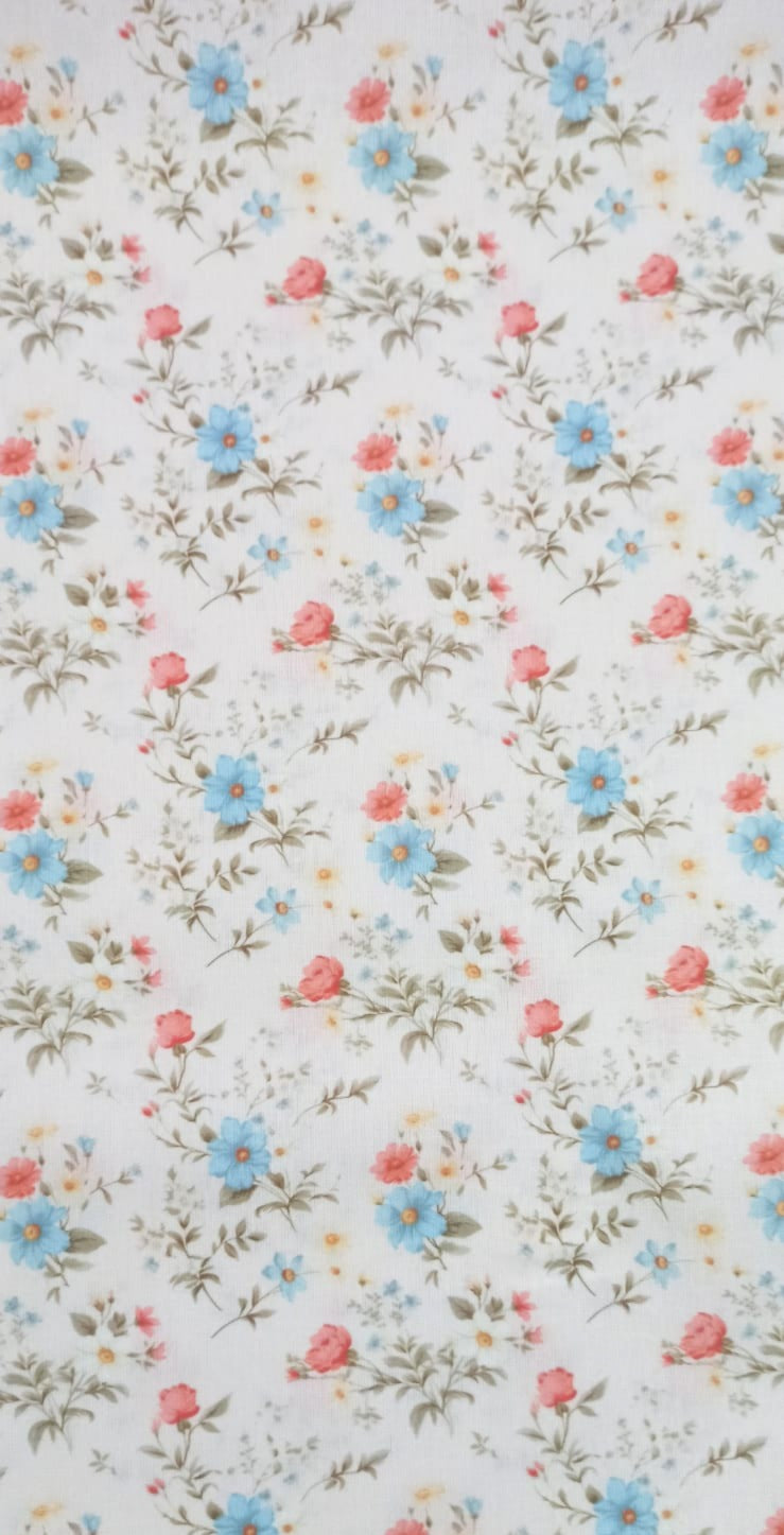 Algodón Floral Liberty Fondo Natural - tela de algodón ancho 1,40m
