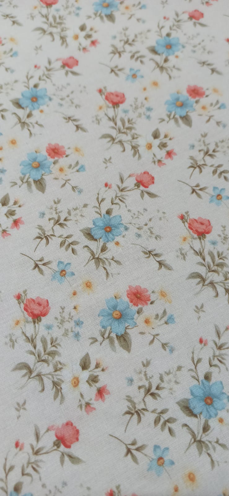 Algodón Floral Liberty Fondo Natural - tela de algodón ancho 1,40m