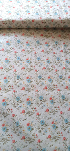 Algodón Floral Liberty Fondo Natural - tela de algodón ancho 1,40m