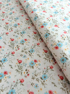 Algodón Floral Liberty Fondo Natural - tela de algodón ancho 1,40m