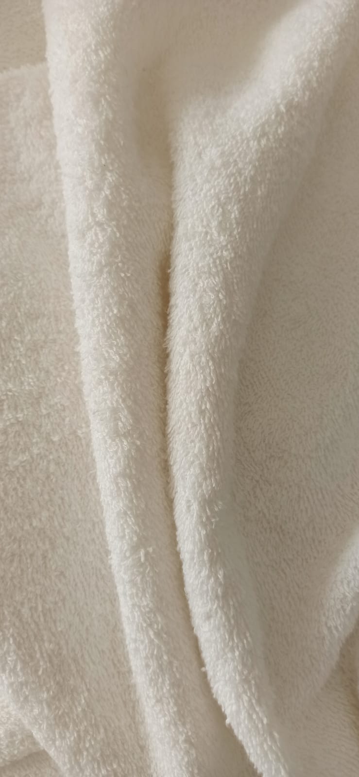 Tela de toalla rizo blanca certificado Oeko-Tex - ancho 1,55 m