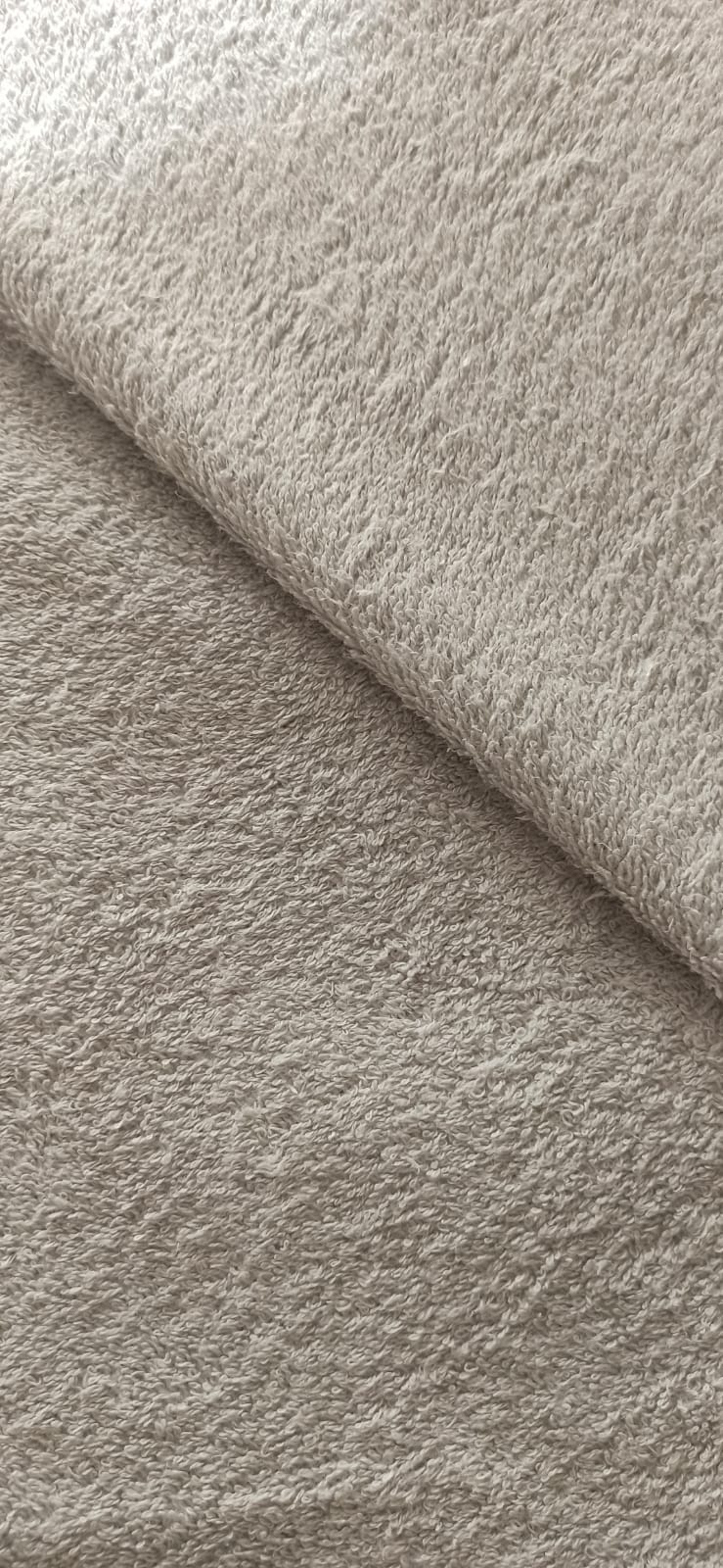 Retal de toalla rizo gris clara - 1,15 x 1,55 m