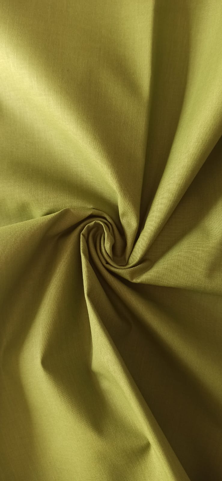 Tela de algodón liso verde militar - ancho 1,40 m