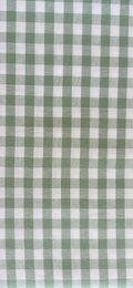 Retal de algodón cuadros vichy verde oliva - 1,00 x 1,40 m
