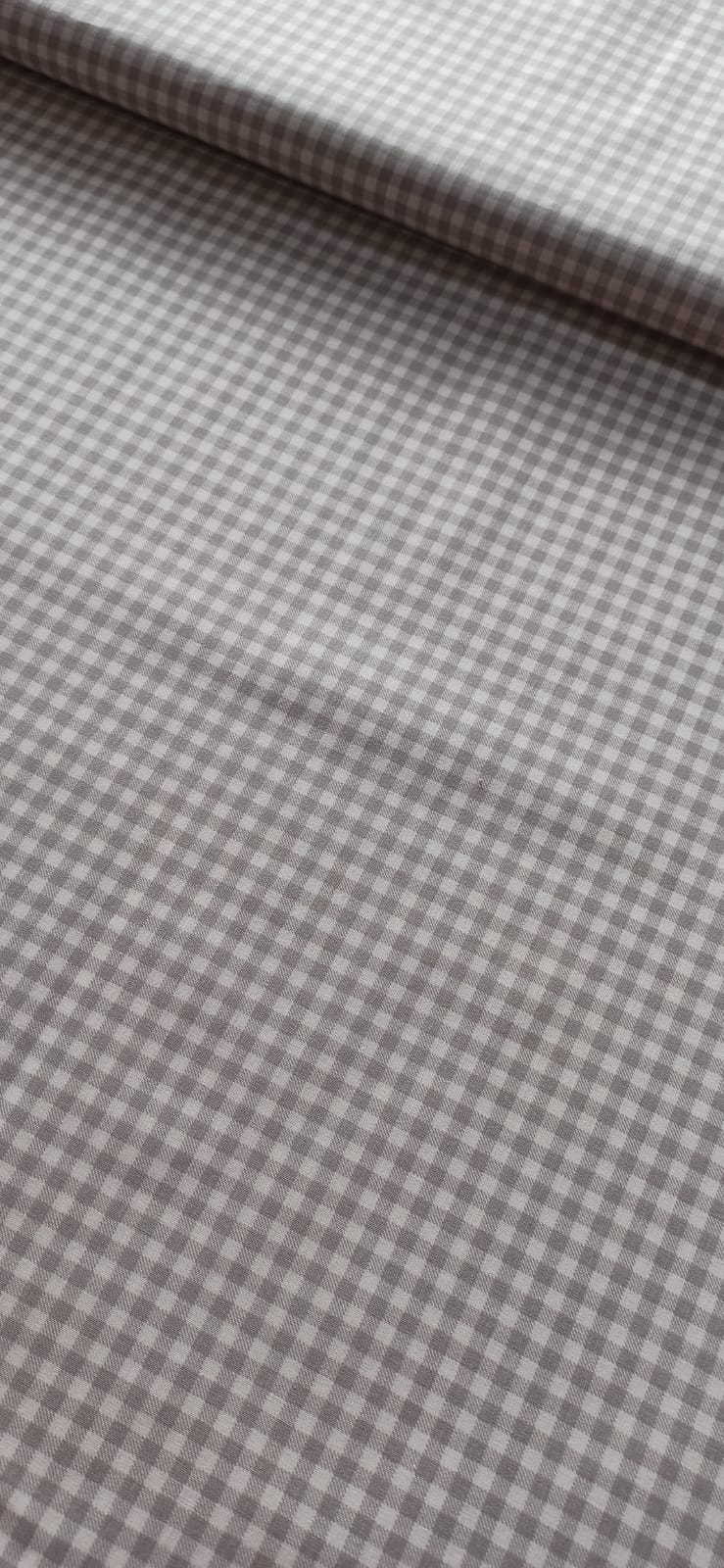 Algodón Cuadros Gris 5 mm - tela de algodón ancho 2,80m