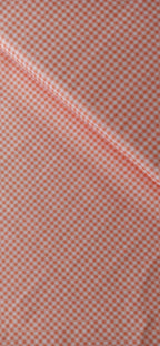 Algodón vichy cuadros 3 mm naranja y blanco ancho 1,40 m