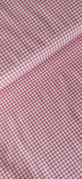 Algodón vichy cuadros 3 mm rojo teja y blanco ancho 1,40 m