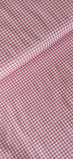 Algodón vichy cuadros 3 mm rojo teja y blanco ancho 1,40 m