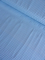 Detalle del estampado de cuadros vichy verde