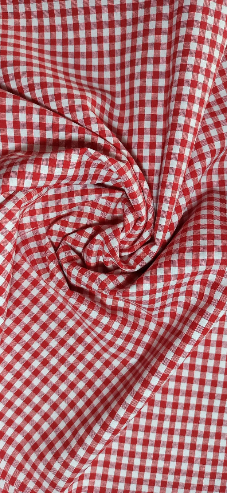 Vichy Rojo 5mm - tela de algodón ancho 1,60m