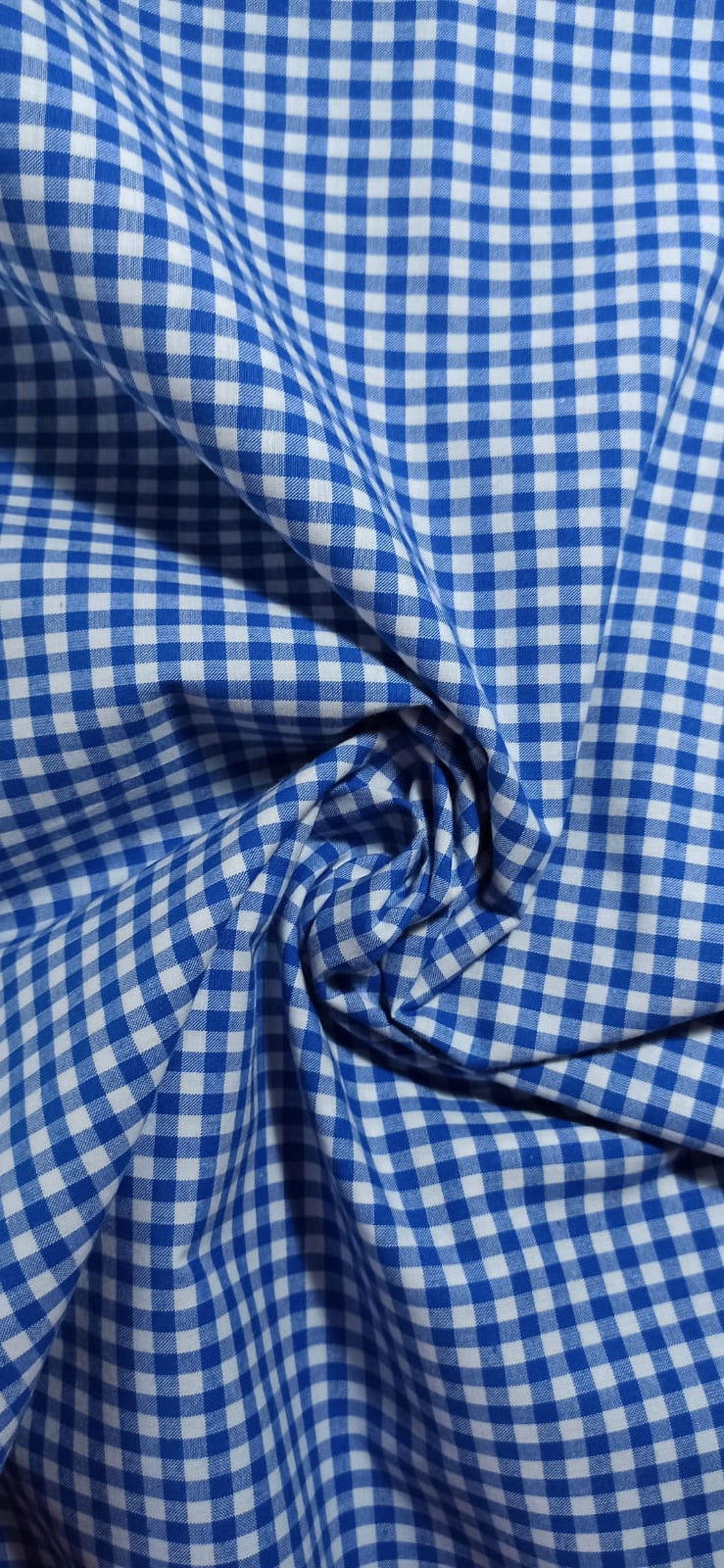 Vichy Azul 5mm - tela de algodón ancho 1,60m