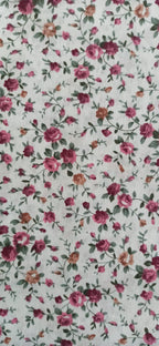 Retal de algodón estampado rosas románticas - 0,60 x 1,37 m