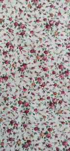 Retal de algodón estampado rosas románticas - 0,60 x 1,37 m