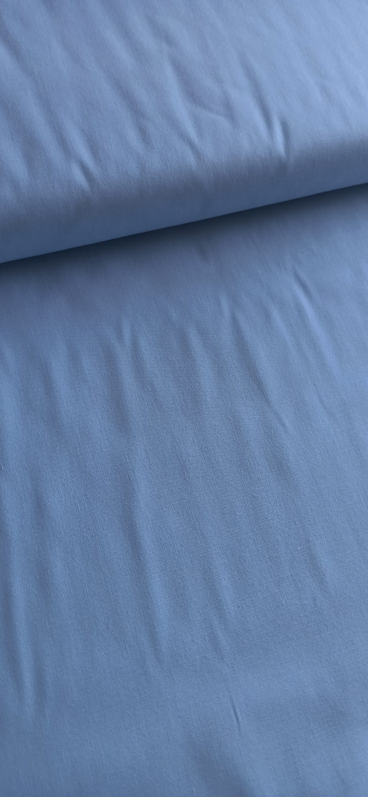 Tela de algodón liso azul bebé - ancho 1,40 m