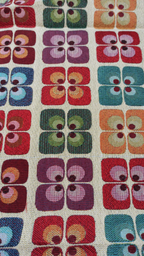 Retal gobelino geométrico multicolor retro - textura y patrón