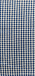 Tela vichy seersucker azul marino y blanco 5 mm - ancho 1,48 m