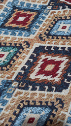 Retal gobelino étnico kilim multicolor - textura y patrón