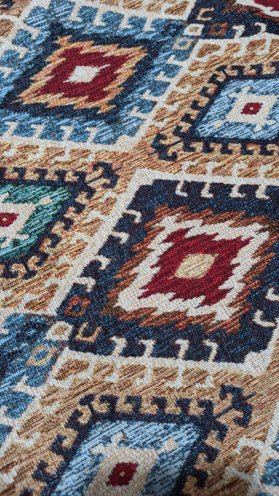 Retal gobelino étnico kilim multicolor - textura y patrón