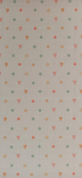 Retal algodón corazones estrellas lunares pastel - estampado completo