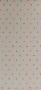 Retal algodón corazones estrellas lunares pastel - estampado completo