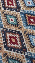 Retal gobelino étnico kilim multicolor - vista general tela
