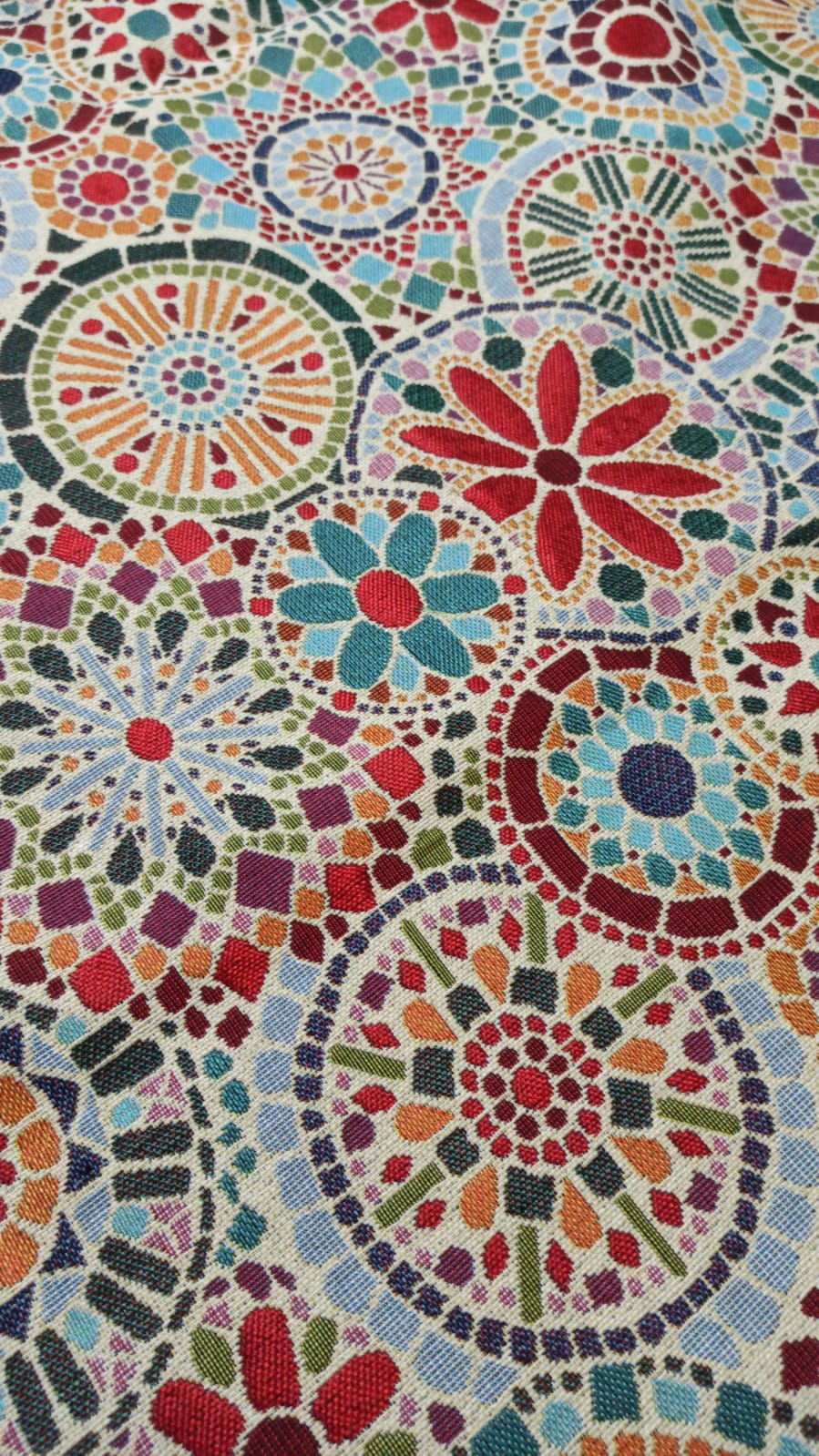 Retal gobelino mosaico árabe multicolor - textura tela