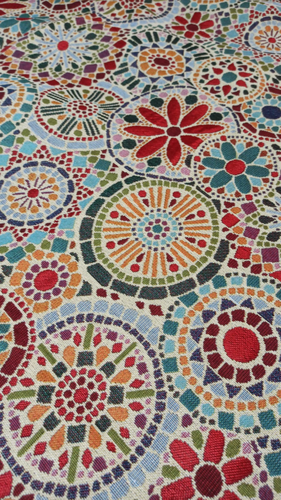 Retal gobelino mosaico árabe multicolor - patrón completo