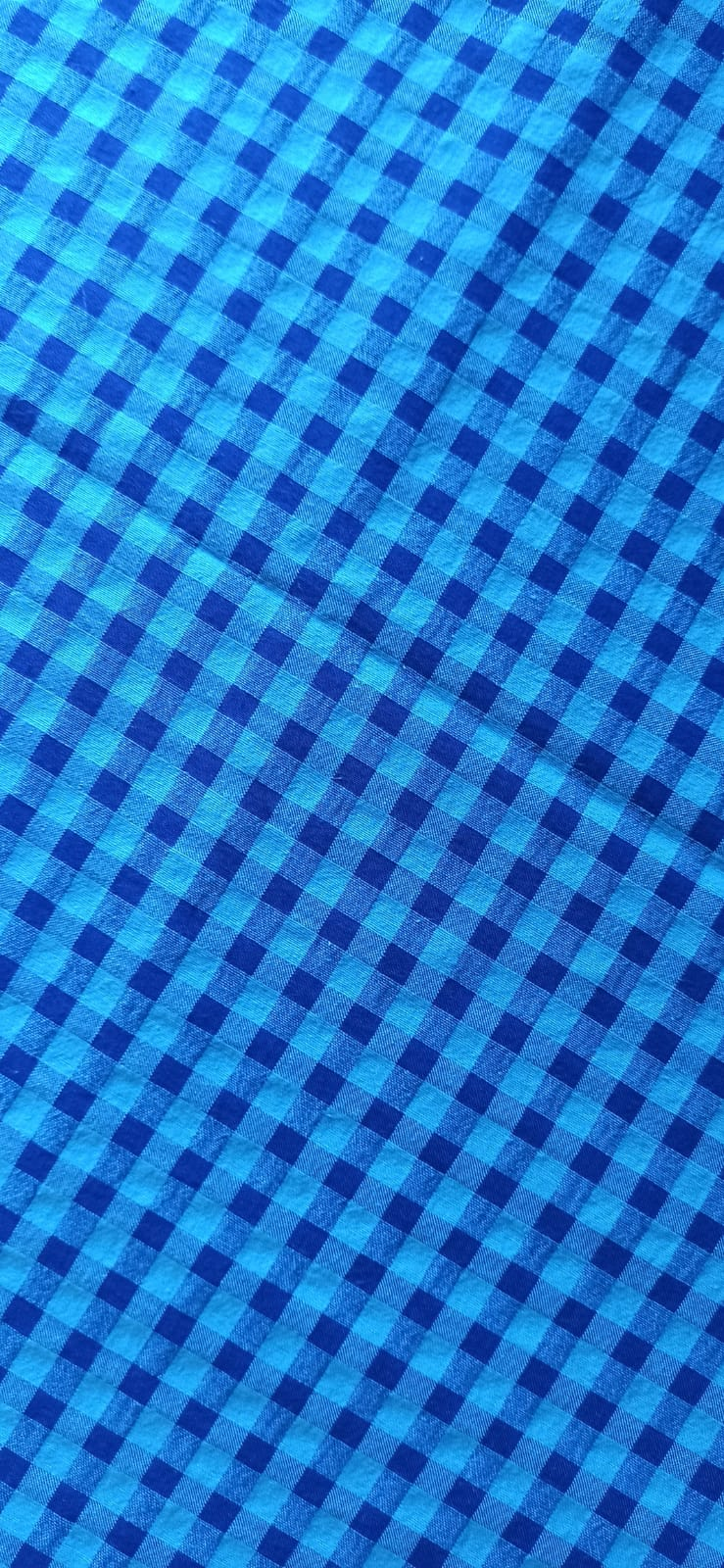 Cuadros del retal seersucker azul oscuro y azul
