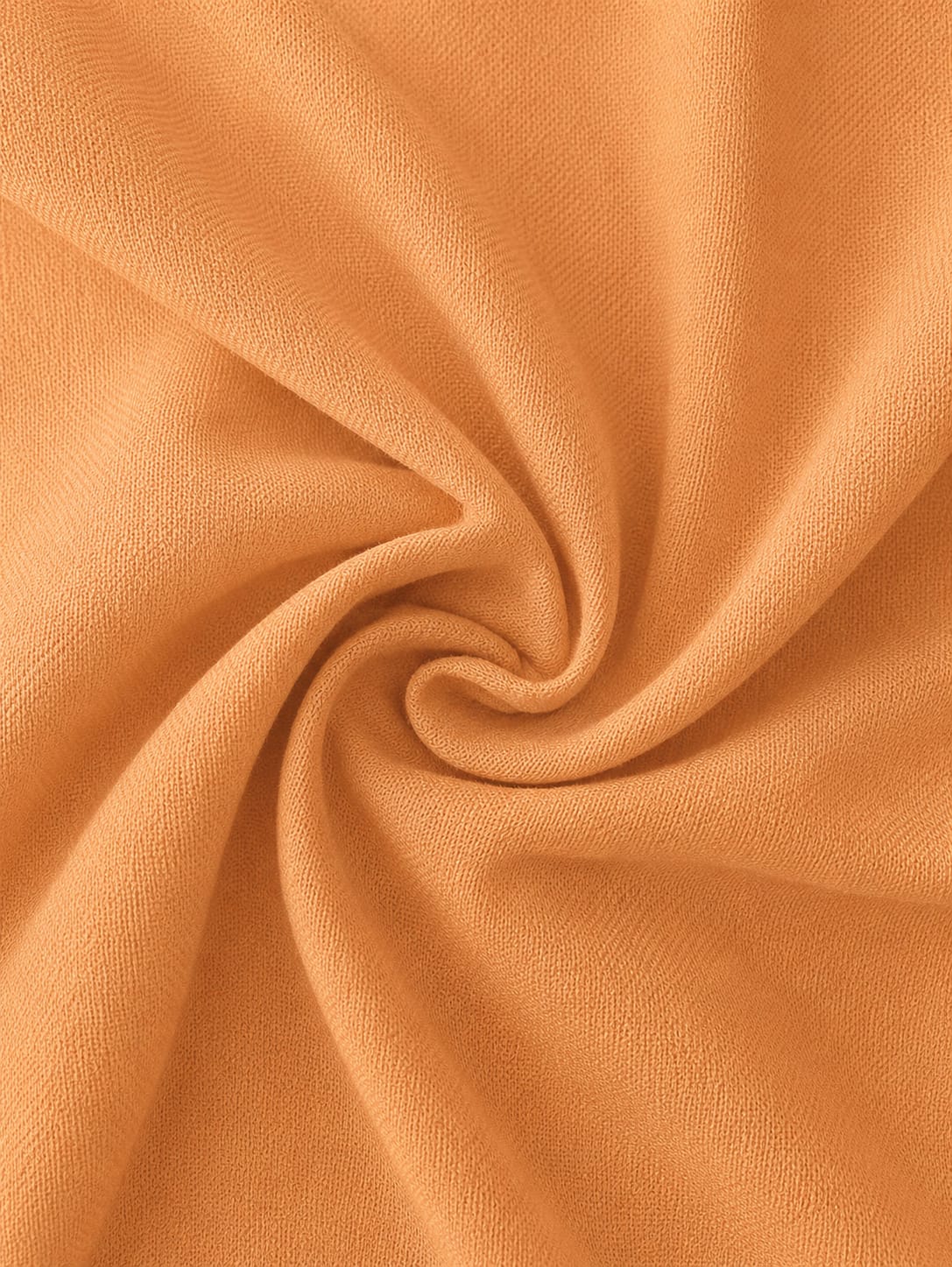 Detalle de loneta algodón lisa naranja - textura y caída