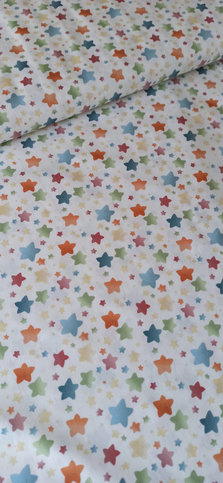 algodon estrellas multicolor